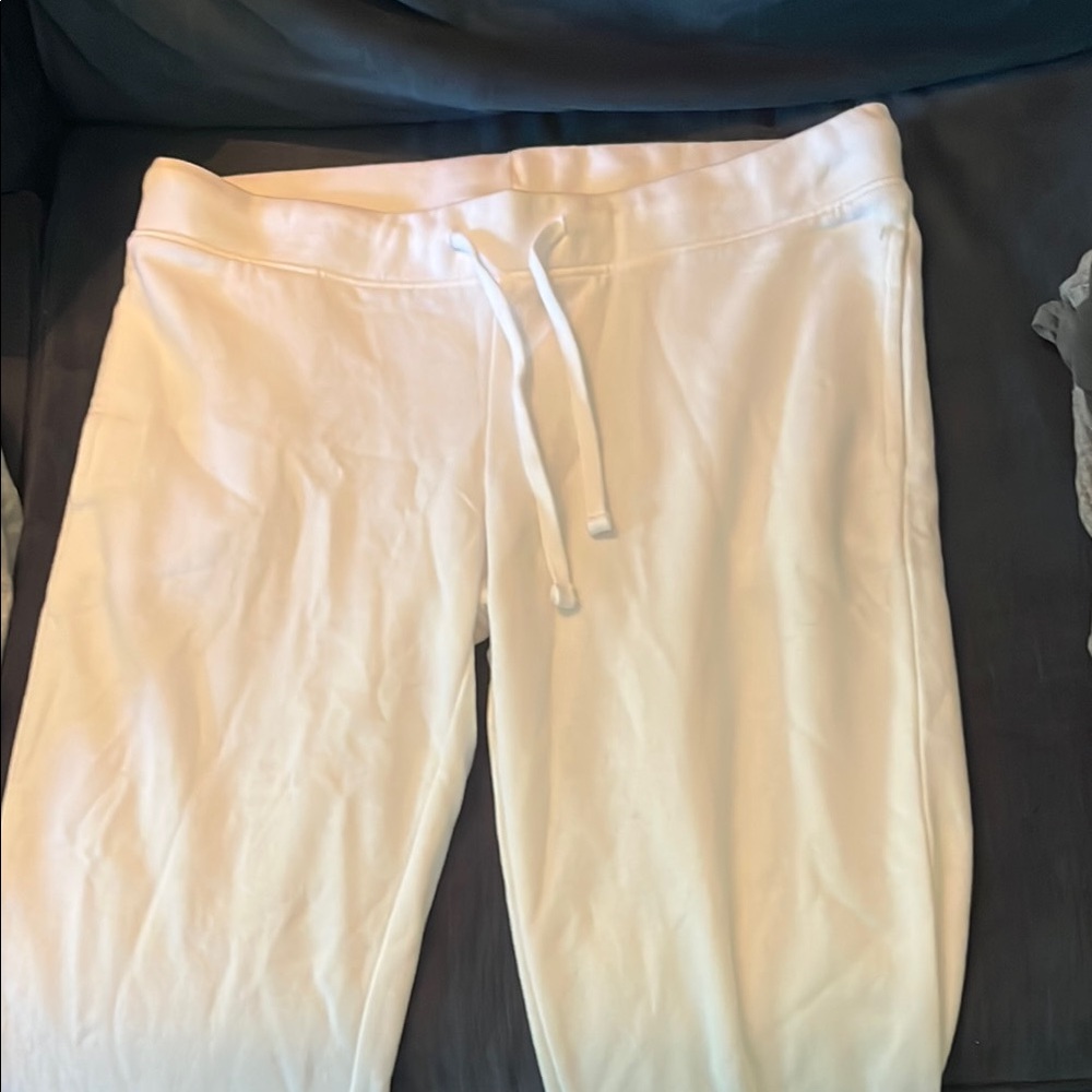 Charles River Apparel White Fleece Joggers